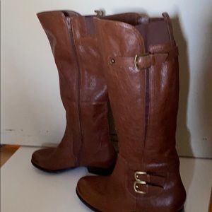 Naturalizer English Tan Riding Style Boots 8 NWOB